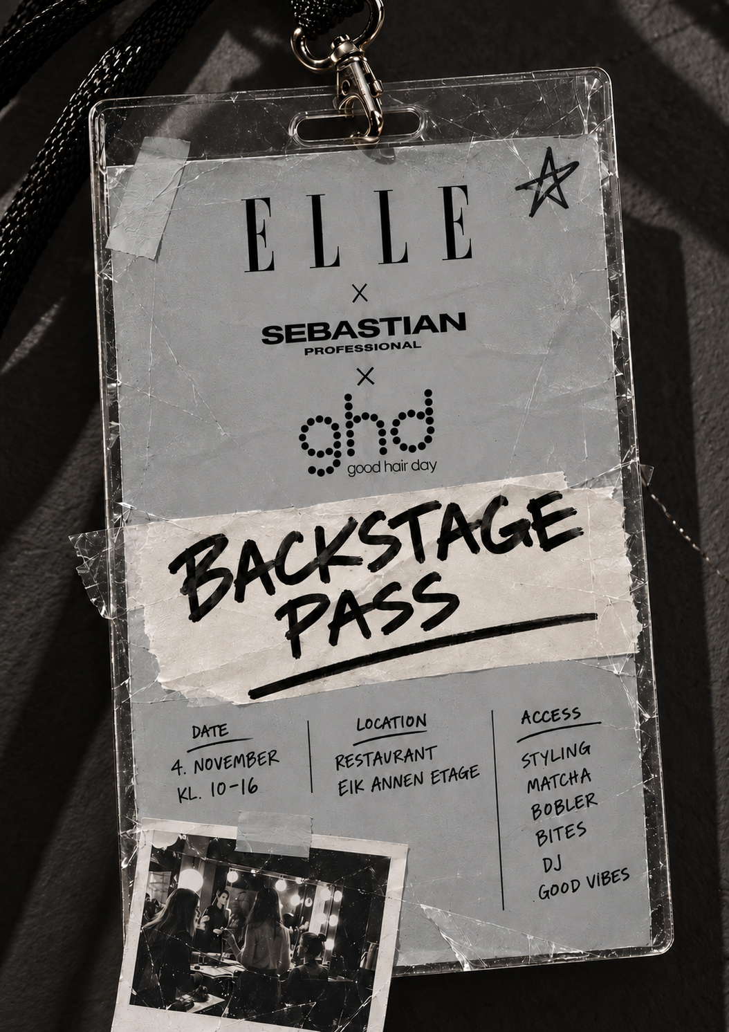 ELLE × Sebastian Professional × ghd backstage pass